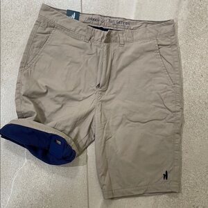 johnnie-O Men's Khaki Flat Front Shorts